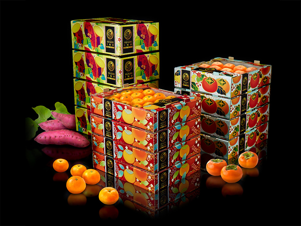 很棒的橙子、很棒的柿子、很棒的红薯外包装盒