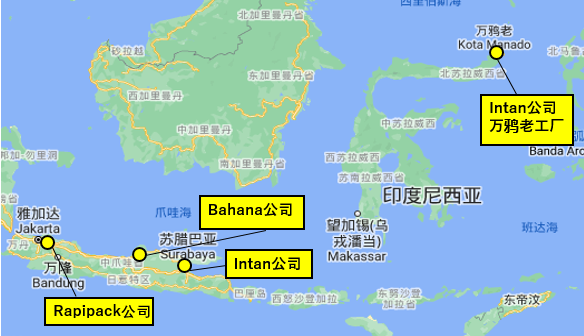 Intan集团的网点图