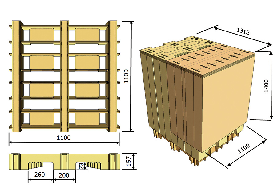 storage image of 50 pre-assembled units