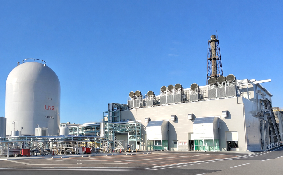 LNG satellite and gas cogeneration facilities at Kanazu Mill