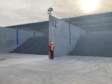 Biomass fuel storage area