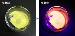 ガイアフォトン®γの発光の様子