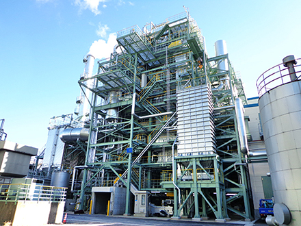 Yashio Mill's Wood Chip Biomass Power Plant