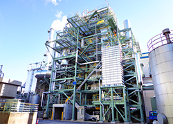 Yashio Mill's woodchip biomass power plant