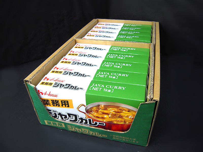 ハウス食品「1kg　ジャワカレー」ホールセール向けトレー