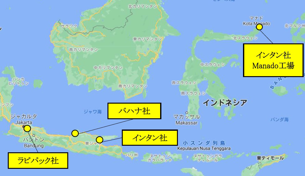 インタングループの拠点図